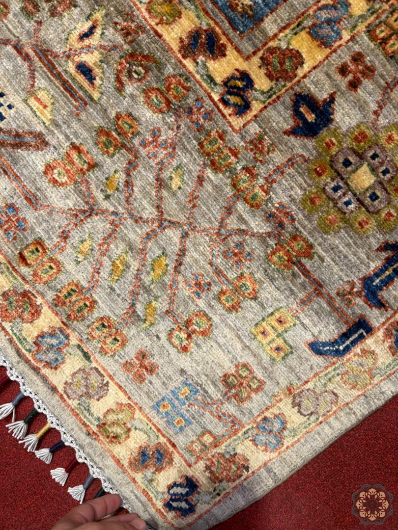 The Tribal Nomad - Hand-Knotted Afghan Ersari-Inspired Kilim Carpet (C055)