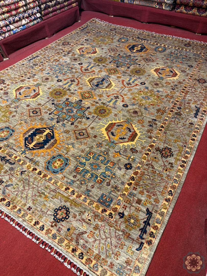 The Tribal Nomad - Hand-Knotted Afghan Ersari-Inspired Kilim Carpet (C055)