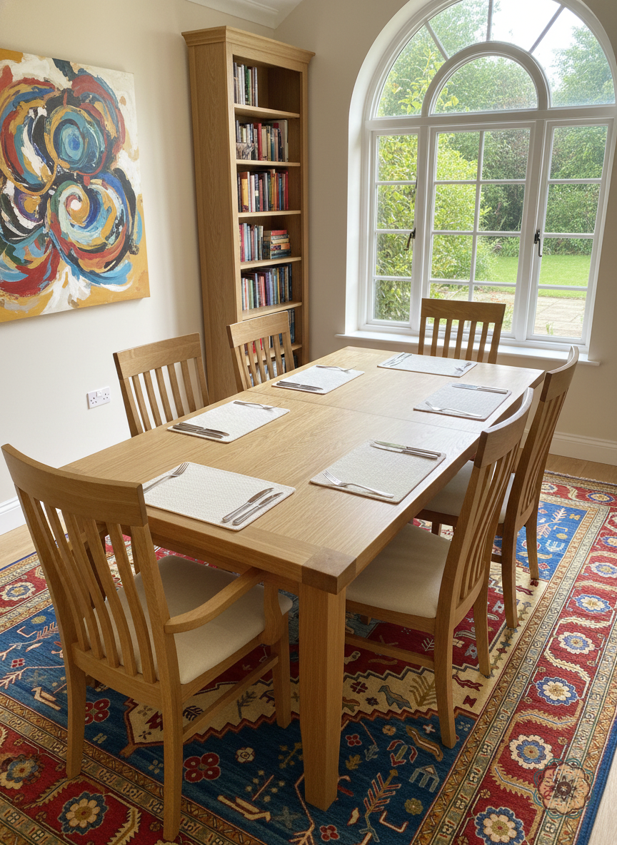 C060 Bold Hand-Knotted Afghan Tribal Chobi Kilim-Inspired Area Rug - Geometric Splendor