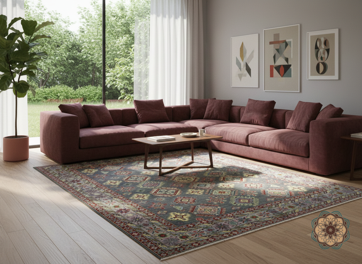 The Modern Nomad - Hand-Knotted Afghan Ziegler / Arijana Carpet (C058)