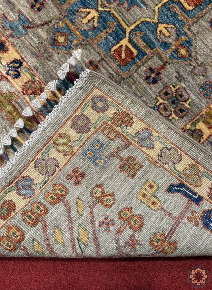 The Tribal Nomad - Hand-Knotted Afghan Ersari-Inspired Kilim Carpet (C055)