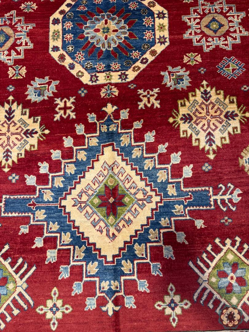 The Crimson Hearth - Hand-Knotted Afghan Turkoman Bokhara Carpet