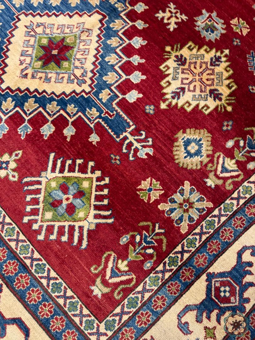 The Crimson Hearth - Hand-Knotted Afghan Turkoman Bokhara Carpet
