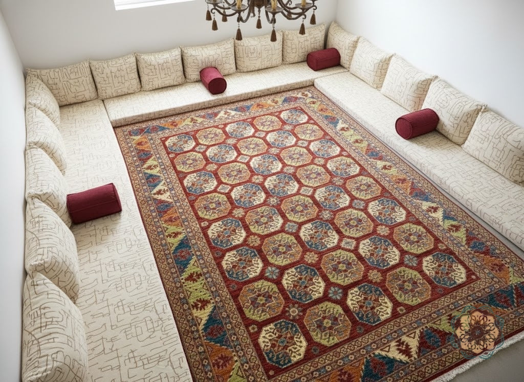 Vibrant Hand-Knotted Afghan Tribal Bokhara Area Rug - Authentic Wool Masterpiece C061