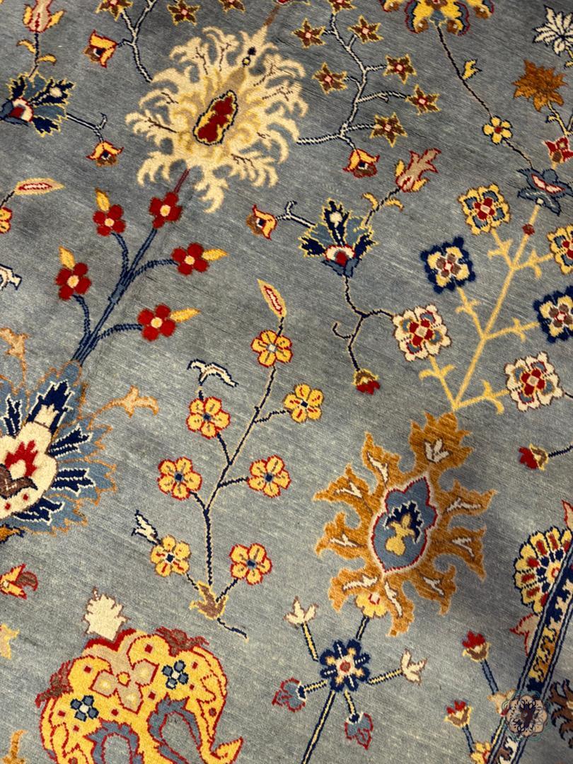 Captivating Hand-Knotted Afghan Mughal-Inspired Area Rug - Blending Tradition with Whimsy C068