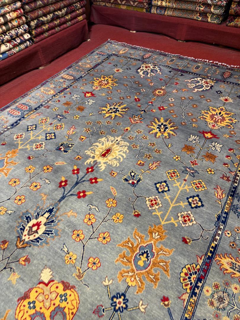 Captivating Hand-Knotted Afghan Mughal-Inspired Area Rug - Blending Tradition with Whimsy C068