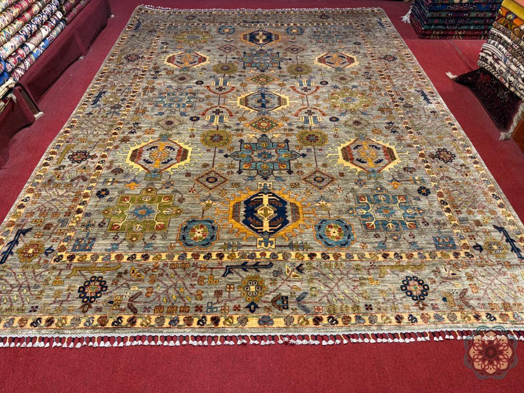 The Tribal Nomad - Hand-Knotted Afghan Ersari-Inspired Kilim Carpet (C055)