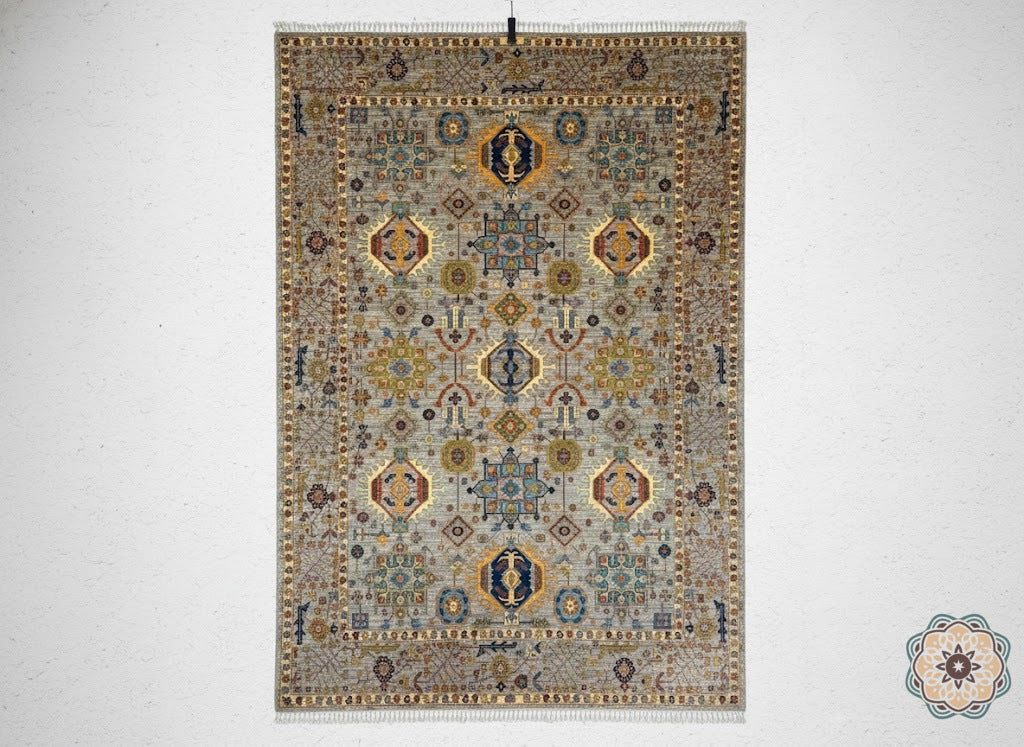 The Tribal Nomad - Hand-Knotted Afghan Ersari-Inspired Kilim Carpet (C055)