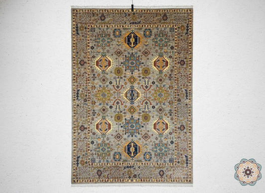 The Tribal Nomad - Hand-Knotted Afghan Ersari-Inspired Kilim Carpet (C055)