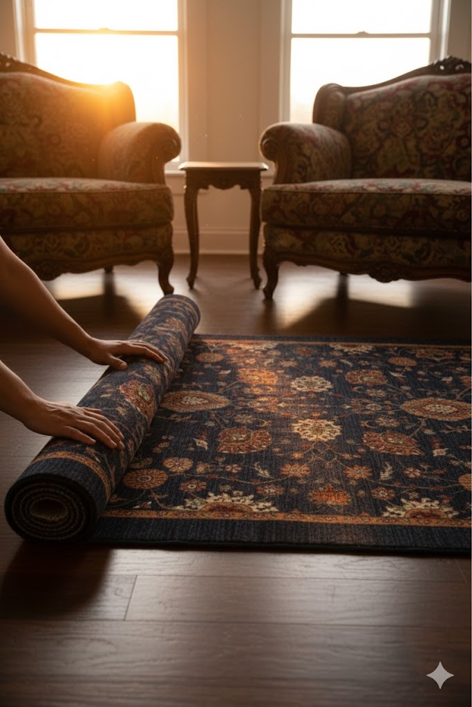 The Midnight Garden - Hand-Knotted Afghan Floral Carpet