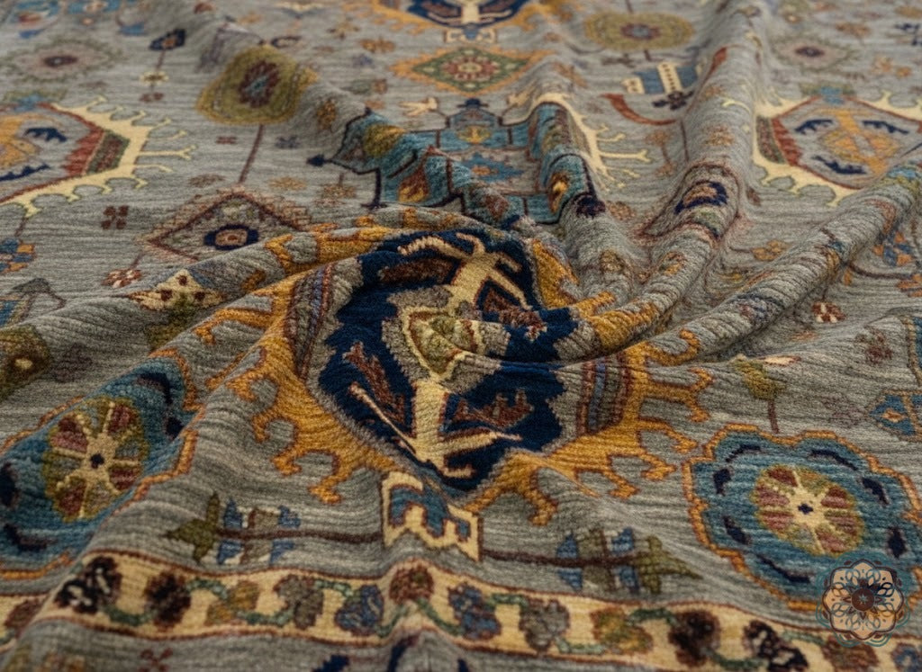 The Tribal Nomad - Hand-Knotted Afghan Ersari-Inspired Kilim Carpet (C055)